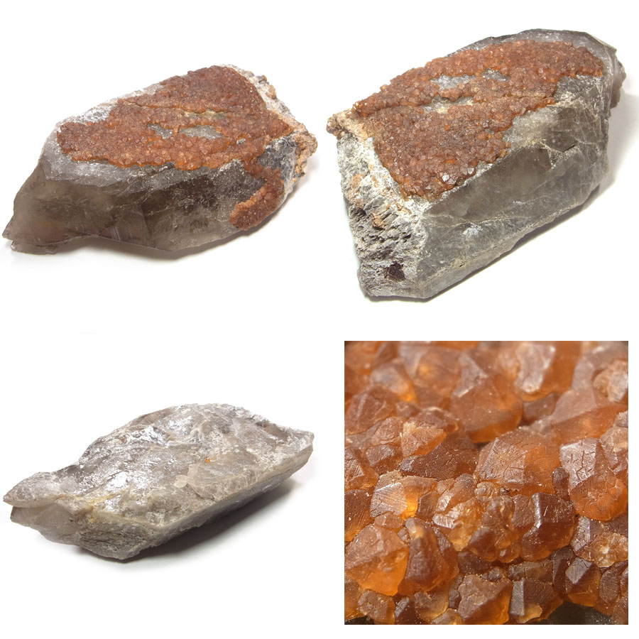スモーキークォーツ(Quartz)/スペサタイト(Garnet)