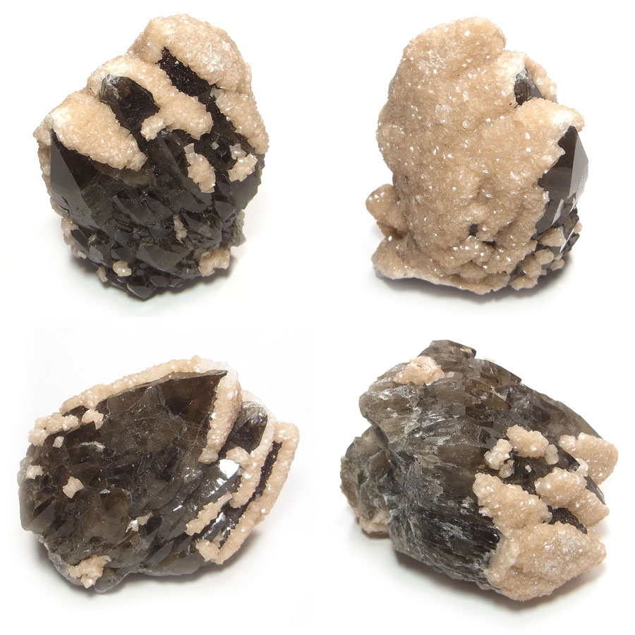 スモーキークォーツ(Quartz)/カルサイト(Calcite)