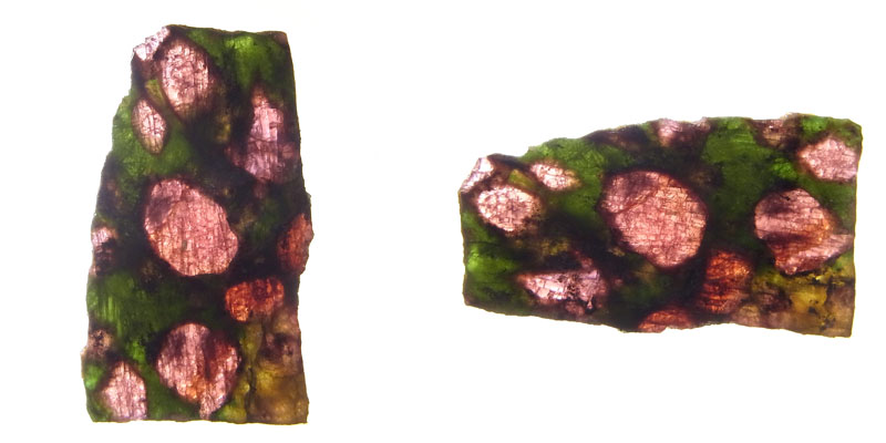 パイロープ(Garnet)/クロムダイオプサイド(Diopside)/エンスタタイト(Enstatite)